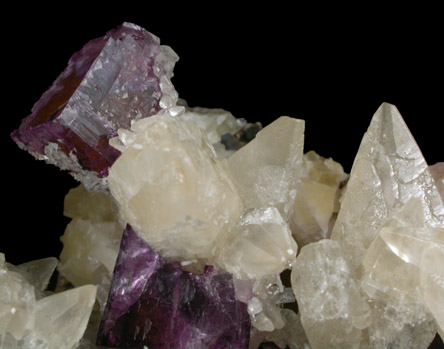 Calcite and Fluorite from Cave-in-Rock District, Hardin County, Illinois