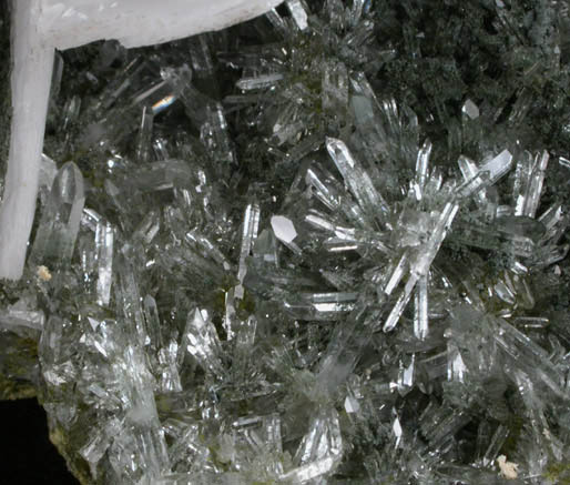Calcite on Quartz and Epidote from Borieva Reka Mine, Madan District, Rhodope Mountains, Bulgaria