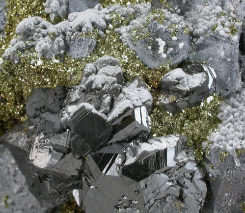 Galena with Chalcopyrite, Sphalerite, Quartz from Borieva Reka Mine, Madan District, Rhodope Mountains, Bulgaria