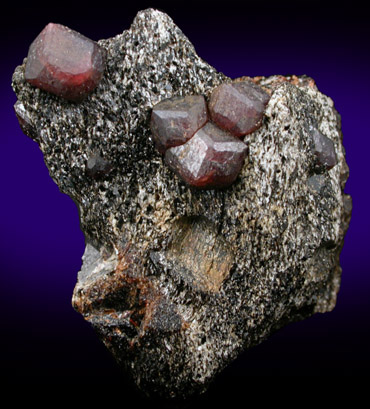 Almandine Garnet in Schist from Pond Hill, near Pearl Lake, Lisbon, Grafton County, New Hampshire