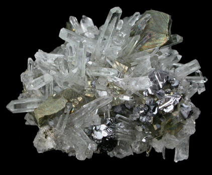 Chalcopyrite, Quartz, Galena from Groundhog Mine, Central District, Grant County, New Mexico