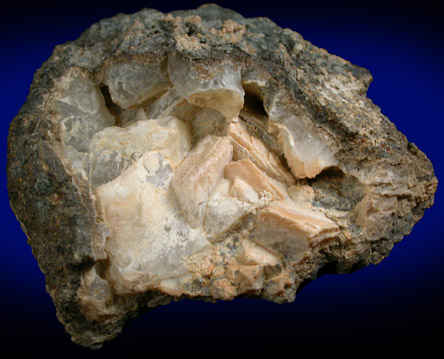 Quartz var. Chalcedony pseudomorphs after Calcite from Myrick Spring, San Bernardino County, California