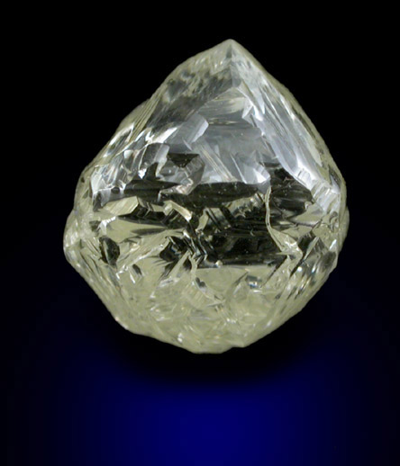 Diamond (2.40 carat cuttable gem-grade yellow octahedral crystal) from Matto Grosso, Brazil