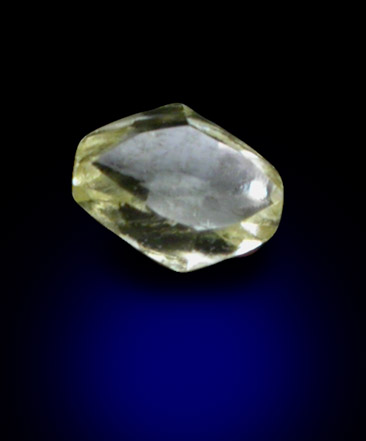 Diamond (0.12 carat fancy-yellow dodecahedral crystal) from Northern Cape Province, South Africa