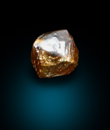 Diamond (0.05 carat fancy-orange octahedral crystal) from Northern Cape Province, South Africa