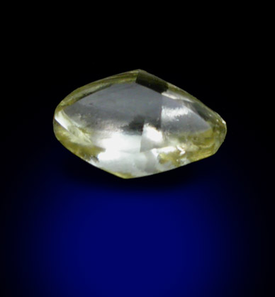 Diamond (0.14 carat fancy-yellow dodecahedral crystal) from Northern Cape Province, South Africa