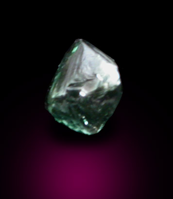 Diamond (0.05 carat green octahedral crystal) from Northern Cape Province, South Africa