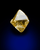 Diamond (0.05 carat intense fancy-yellow octahedral crystal) from Northern Cape Province, South Africa