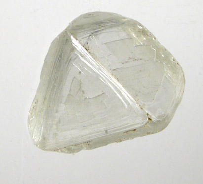 Diamond (2.27 carat light-gray macle, twinned crystals) from Northern Cape Province, South Africa