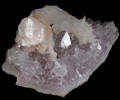 Stilbite-Ca on Amethyst Quartz from Pune District, Maharashtra, India