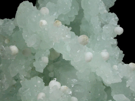 Prehnite pseudomorph after Laumontite with Apophyllite and Gyrolite from Bombay Quarry, Mumbai (Bombay), Maharastra, India