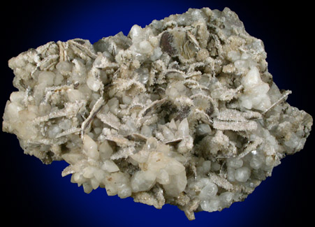 Albite pseudomorphs after Anhydrite with Calcite from Paterson, Passaic County, New Jersey