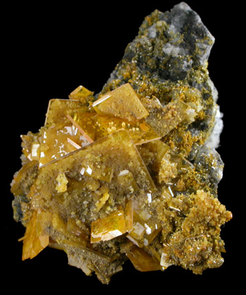 Wulfenite with Mimetite from Mina Ojuela, Mapimi, Durango, Mexico