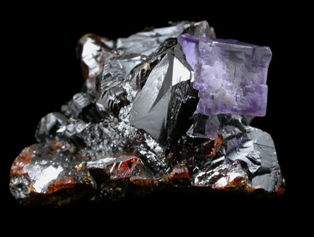 Fluorite on Sphalerite from Elmwood Mine, Carthage, Smith County, Tennessee