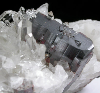 Hbnerite and Quartz from Black Pine Mine, Flint Creek Valley, Granite County, Montana