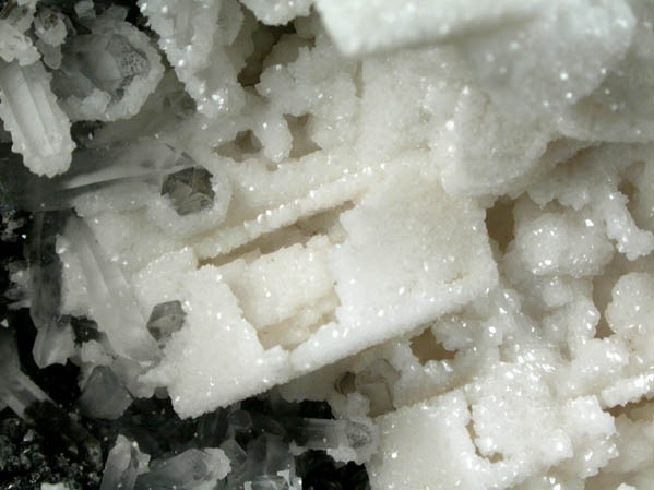 Dolomite pseudomorphs after Calcite on Quartz and Sphalerite from Borieva Reka Mine, Madan District, Rhodope Mountains, Bulgaria