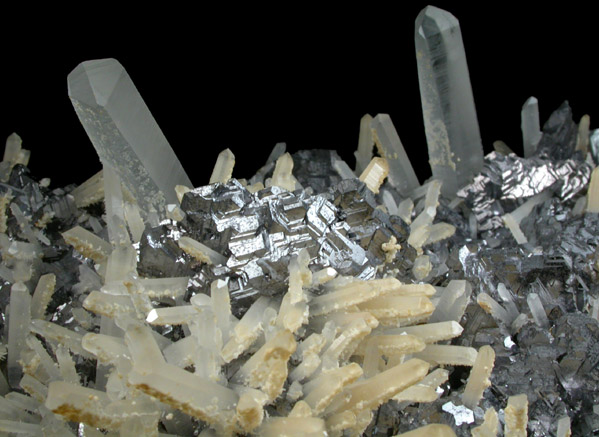 Galena, Quartz, Calcite from Krushev Dol Mine, Madan District, Rhodope Mountains, Bulgaria