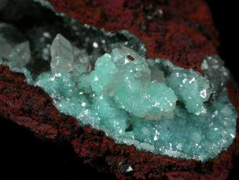 Adamite var. Cuprian Adamite with Calcite from Mapimi District, Durango, Mexico