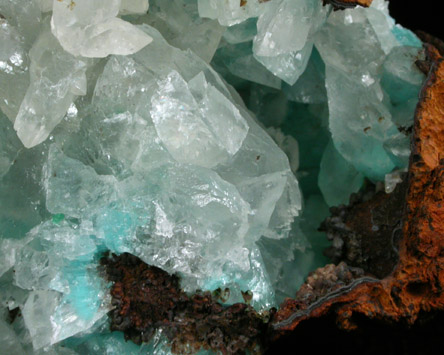 Calcite with Aurichalcite inclusions with Adamite from Mapimi District, Durango, Mexico