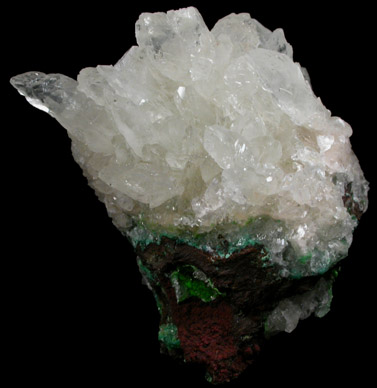 Adamite var. Cuprian Adamite and Calcite from Mapimi District, Durango, Mexico