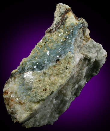 Fluorapatite from Emmons Quarry, southeastern slope of Uncle Tom Mountain,  Greenwood, Oxford County, Maine