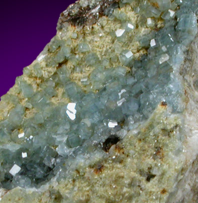 Fluorapatite from Emmons Quarry, southeastern slope of Uncle Tom Mountain,  Greenwood, Oxford County, Maine