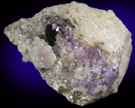 Fluorapatite with Todorokite from Emmons Quarry, southeastern slope of Uncle Tom Mountain,  Greenwood, Oxford County, Maine