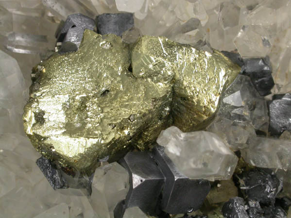 Chalcopyrite, Galena and Quartz from Deveti Septemvri Mine, Madan District, Rhodope Mountains, Bulgaria