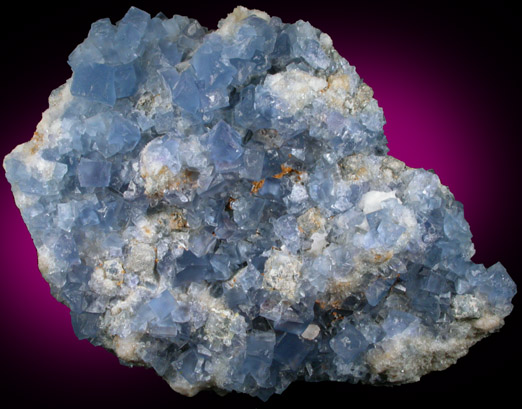Fluorite on Quartz with Galena from Blanchard Mine, Hansonburg District, 8.5 km south of Bingham, Socorro County, New Mexico
