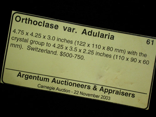 Orthoclase var. Adularia from Switzerland