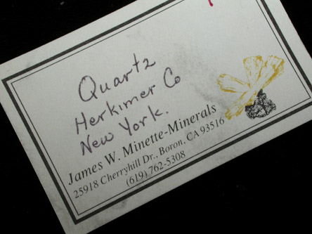 Quartz var. Herkimer Diamond from near Middleville, Herkimer County, New York