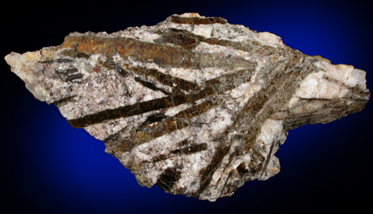 Astrophyllite in Microcline from St. Peter's Dome, Pike's Peak, El Paso County, Colorado