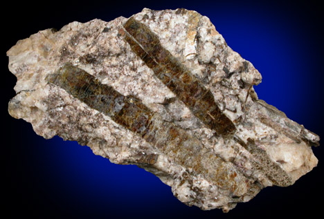 Astrophyllite in Microcline from St. Peter's Dome, Pike's Peak, El Paso County, Colorado