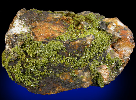 Pyromorphite, Mottramite, Vauquelinite from Allah Cooper (Valcooper) Mine, Contrary Creek District, near Mineral, Louisa County, Virginia