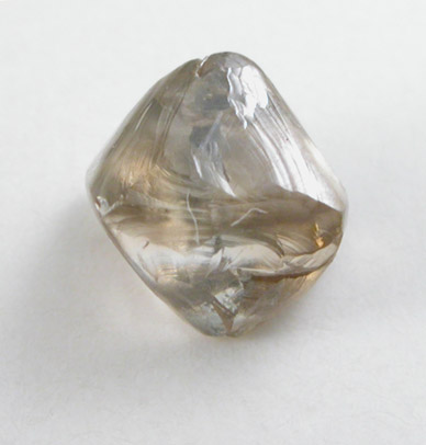 Diamond (0.64 carat brown octahedral crystal) from Northern Cape Province, South Africa