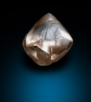 Diamond (0.63 carat brown complex crystal) from Northern Cape Province, South Africa