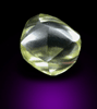 Diamond (1.73 carat cuttable gem-grade yellow-green tetrahexahedral crystal) from Matto Grosso, Brazil