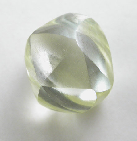 Diamond (1.73 carat cuttable gem-grade yellow-green tetrahexahedral crystal) from Matto Grosso, Brazil