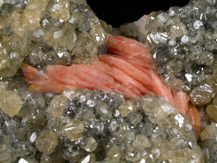 Cerussite and Barite on Galena from Mibladen, Haute Moulouya Basin, Zeida-Aouli-Mibladen belt, Midelt Province, Morocco