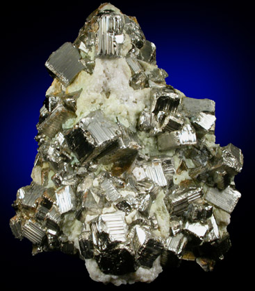 Pyrite with Quartz from Mina San Jose de Huanzala, Huallanca District, Huanuco, Peru