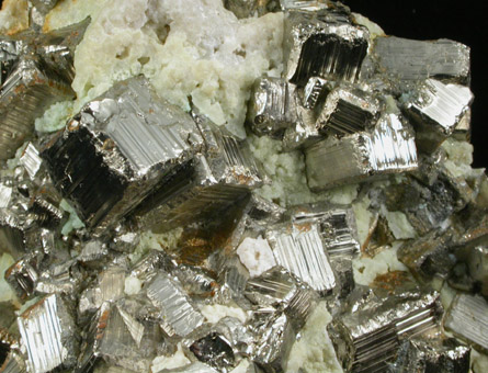 Pyrite with Quartz from Mina San Jose de Huanzala, Huallanca District, Huanuco, Peru