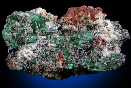 Cerussite with Malachite and Azurite from Mammoth-St. Anthony Mine, Tiger, Mammoth District, Pinal County, Arizona