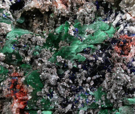 Cerussite with Malachite and Azurite from Mammoth-St. Anthony Mine, Tiger, Mammoth District, Pinal County, Arizona
