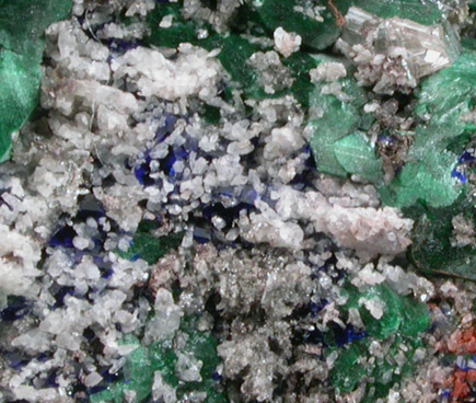Cerussite with Malachite and Azurite from Mammoth-St. Anthony Mine, Tiger, Mammoth District, Pinal County, Arizona