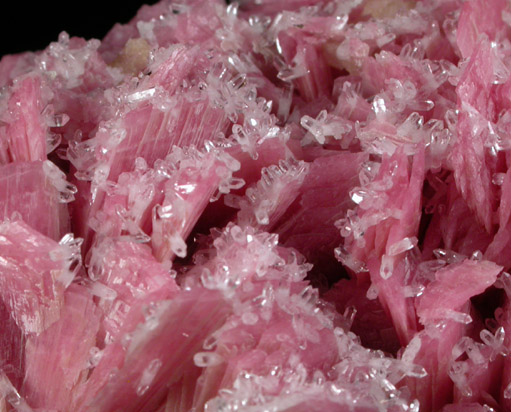 Rhodonite with Quartz from Mina San Martn, Chiuruco, Huallanca, Peru