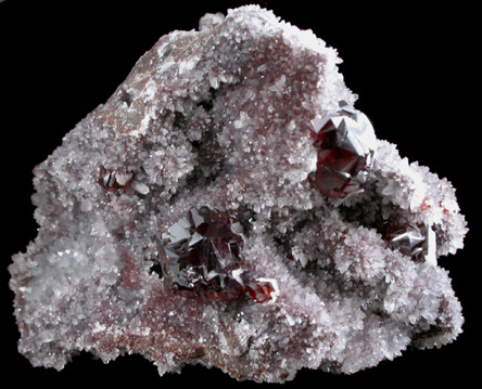 Sphalerite on Quartz from Shuikoushan Mine, Hunan Province, China