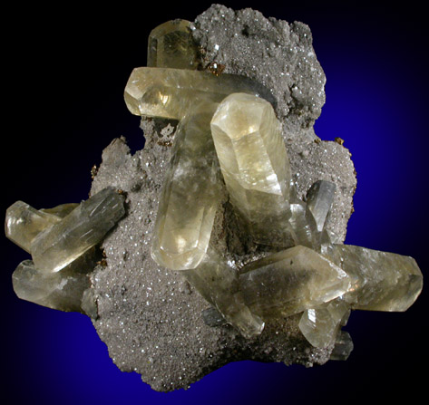 Calcite with Chalcopyrite from Sweetwater Mine, Viburnum Trend, Reynolds County, Missouri