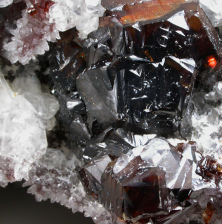 Sphalerite on Quartz from Shuikoushan Mine, Hunan Province, China