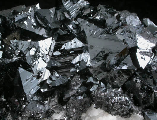 Hausmannite with Calcite from Wessels Mine, Kalahari Manganese Field, Northern Cape Province, South Africa