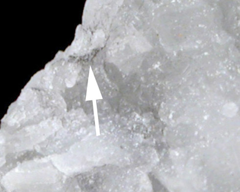 Moëloite on Calcite from Seravezza Quarry, Lucca Province, Tuscany, Italy (Type Locality for Moëloite)